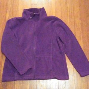 Rebecca Malone Soft Fleece Purple Zip up Sweater